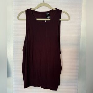 Victoria's Secret Sport VSX Tank Top Lace Up Gold Grommets Open Back Slit